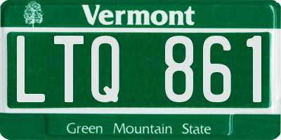 VT license plate LTQ861
