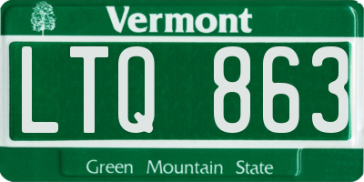 VT license plate LTQ863