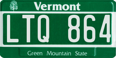VT license plate LTQ864