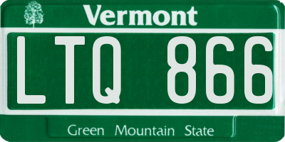 VT license plate LTQ866