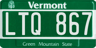 VT license plate LTQ867