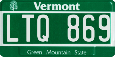 VT license plate LTQ869