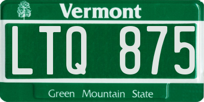 VT license plate LTQ875