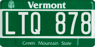 VT license plate LTQ878