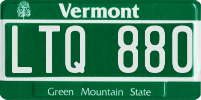 VT license plate LTQ880