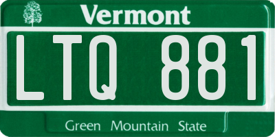VT license plate LTQ881