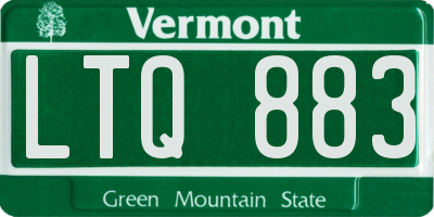 VT license plate LTQ883