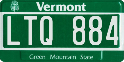 VT license plate LTQ884