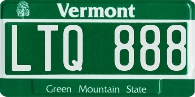 VT license plate LTQ888