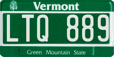 VT license plate LTQ889