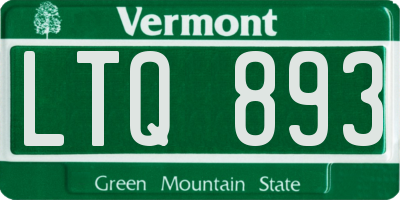 VT license plate LTQ893