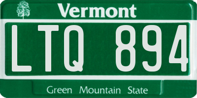VT license plate LTQ894