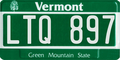 VT license plate LTQ897
