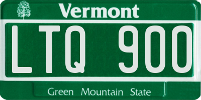 VT license plate LTQ900