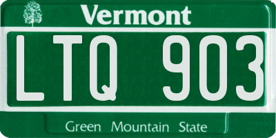 VT license plate LTQ903