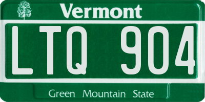 VT license plate LTQ904