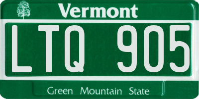 VT license plate LTQ905