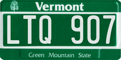 VT license plate LTQ907