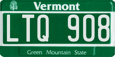 VT license plate LTQ908