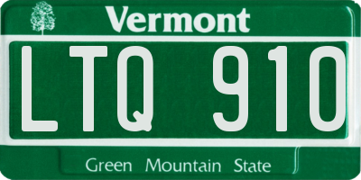 VT license plate LTQ910