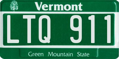 VT license plate LTQ911