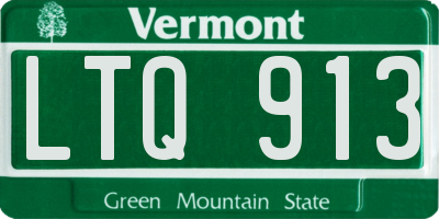 VT license plate LTQ913