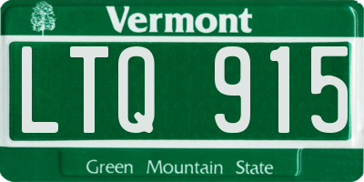 VT license plate LTQ915