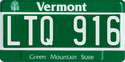 VT license plate LTQ916