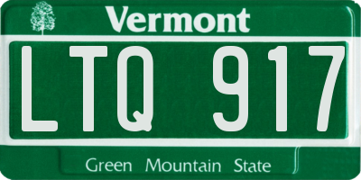 VT license plate LTQ917
