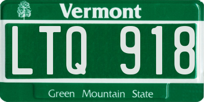 VT license plate LTQ918