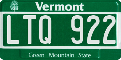 VT license plate LTQ922