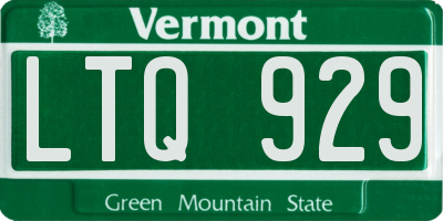 VT license plate LTQ929