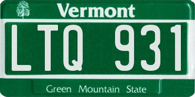 VT license plate LTQ931