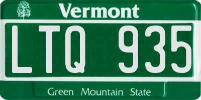 VT license plate LTQ935