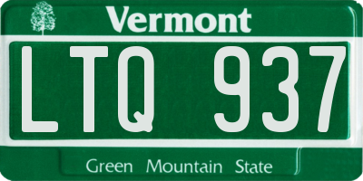 VT license plate LTQ937