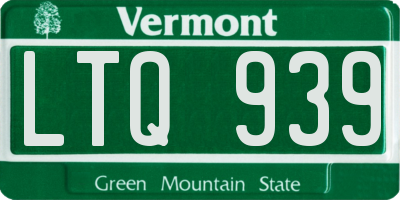 VT license plate LTQ939