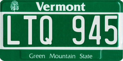 VT license plate LTQ945