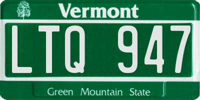 VT license plate LTQ947