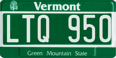VT license plate LTQ950