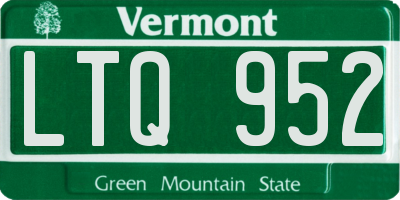 VT license plate LTQ952