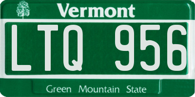 VT license plate LTQ956