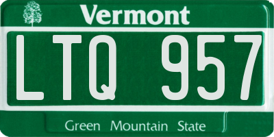 VT license plate LTQ957