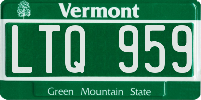 VT license plate LTQ959