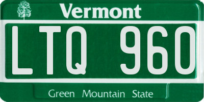VT license plate LTQ960