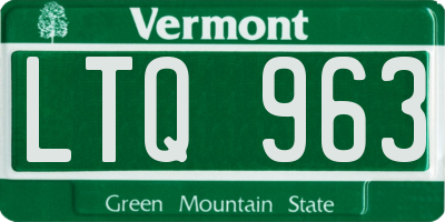 VT license plate LTQ963