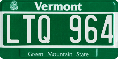 VT license plate LTQ964