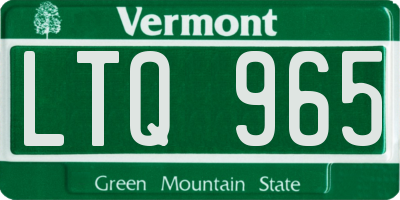 VT license plate LTQ965