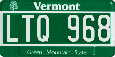 VT license plate LTQ968