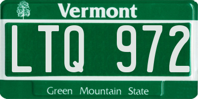 VT license plate LTQ972