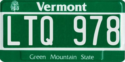 VT license plate LTQ978